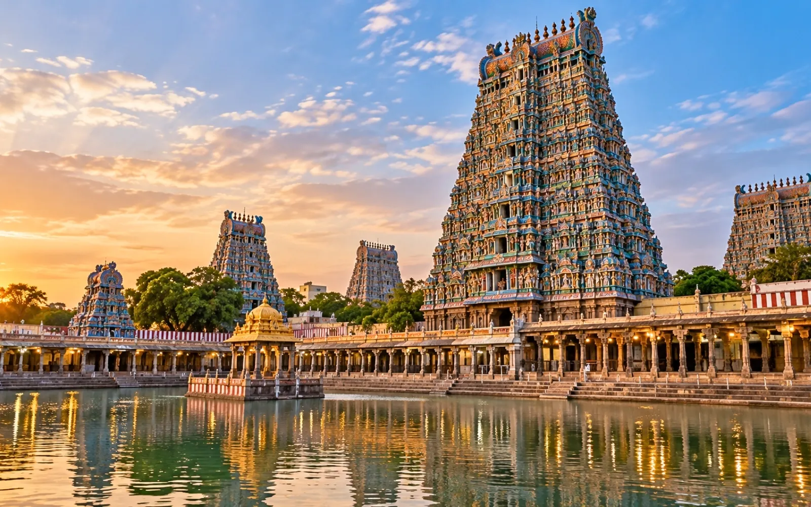 Scenic travel view of Madurai, Tamil Nadu, India