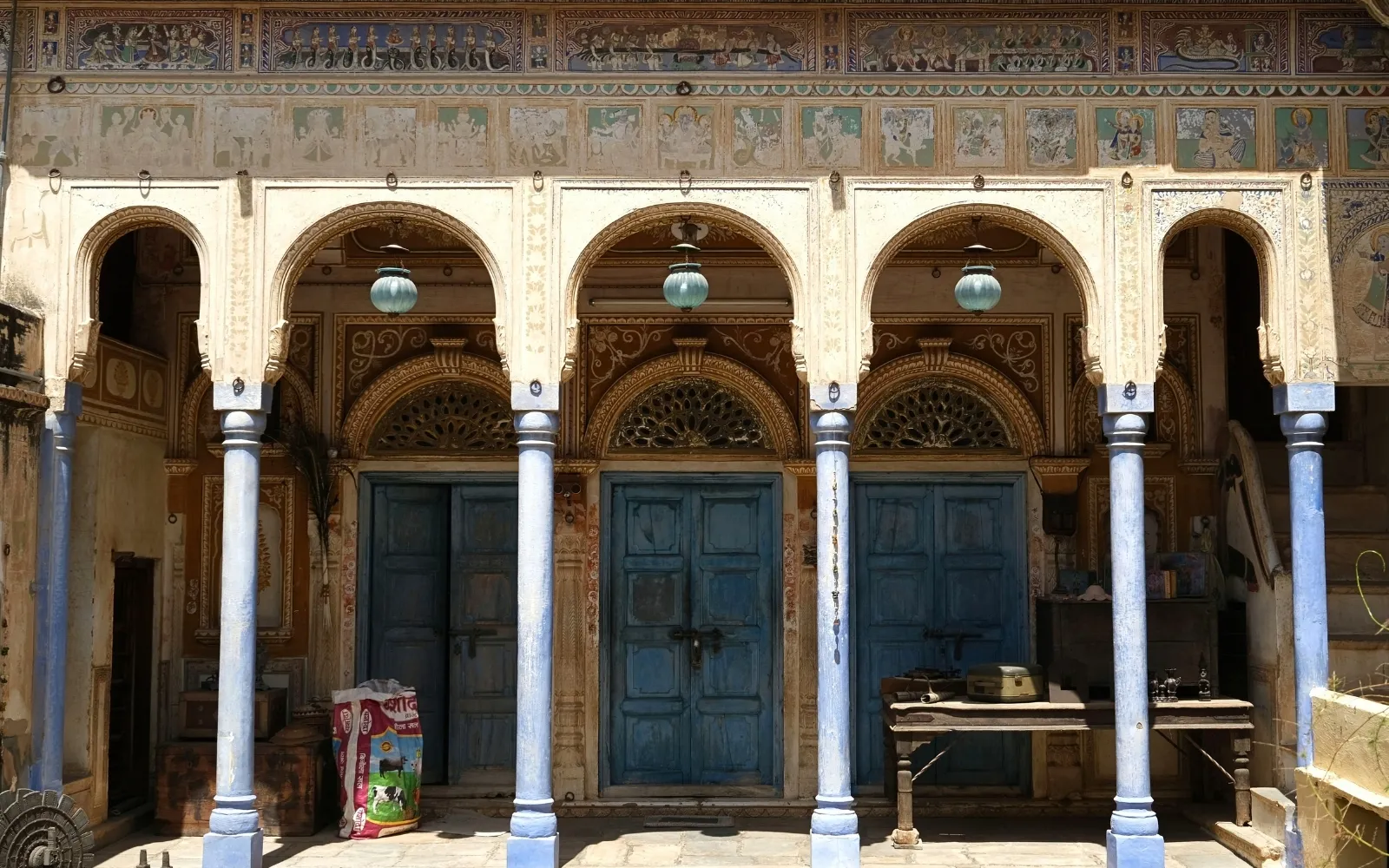 Scenic travel view of Mandawa, Rajasthan, India