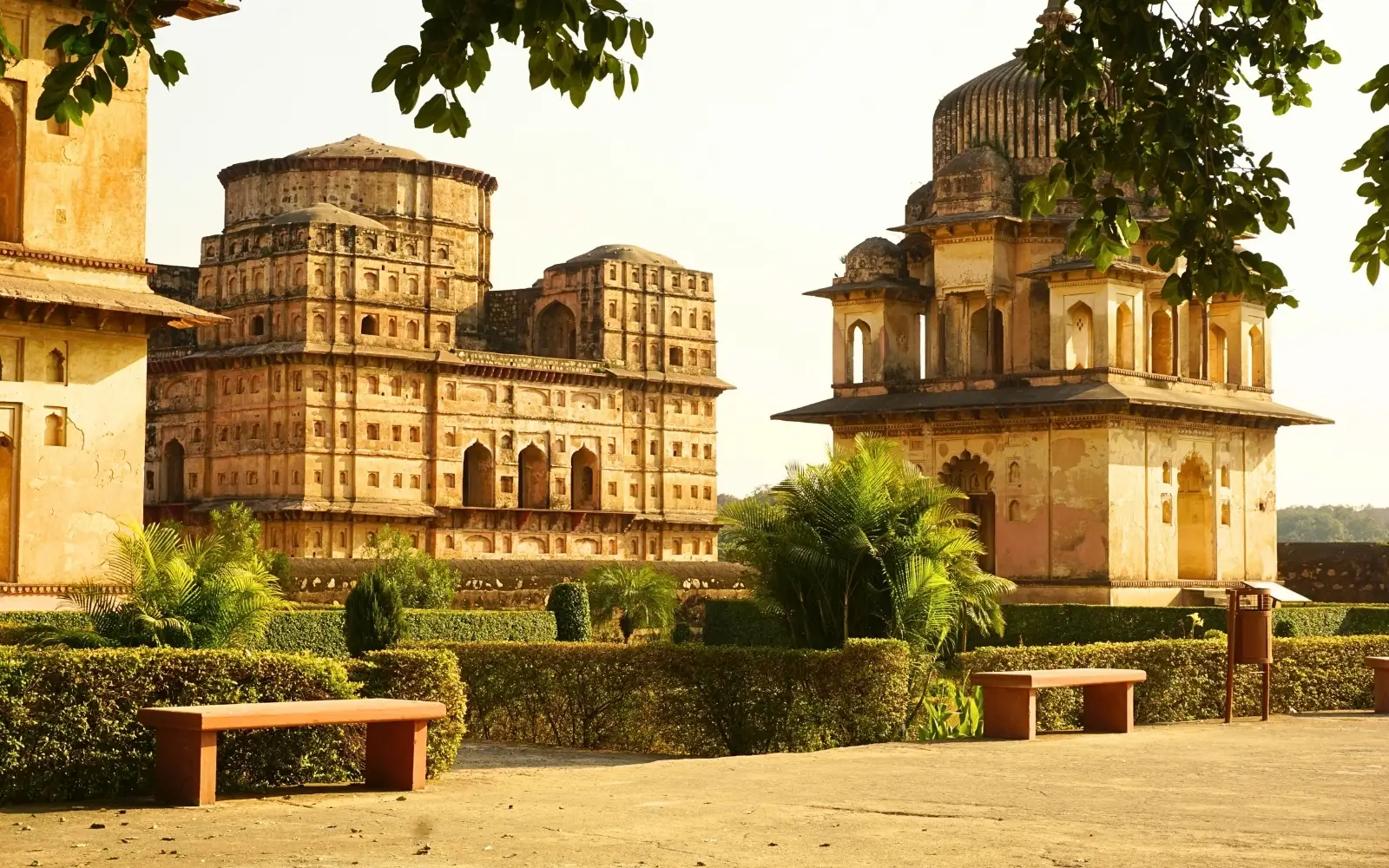 Scenic travel view of Orchha, Madhya Pradesh, India