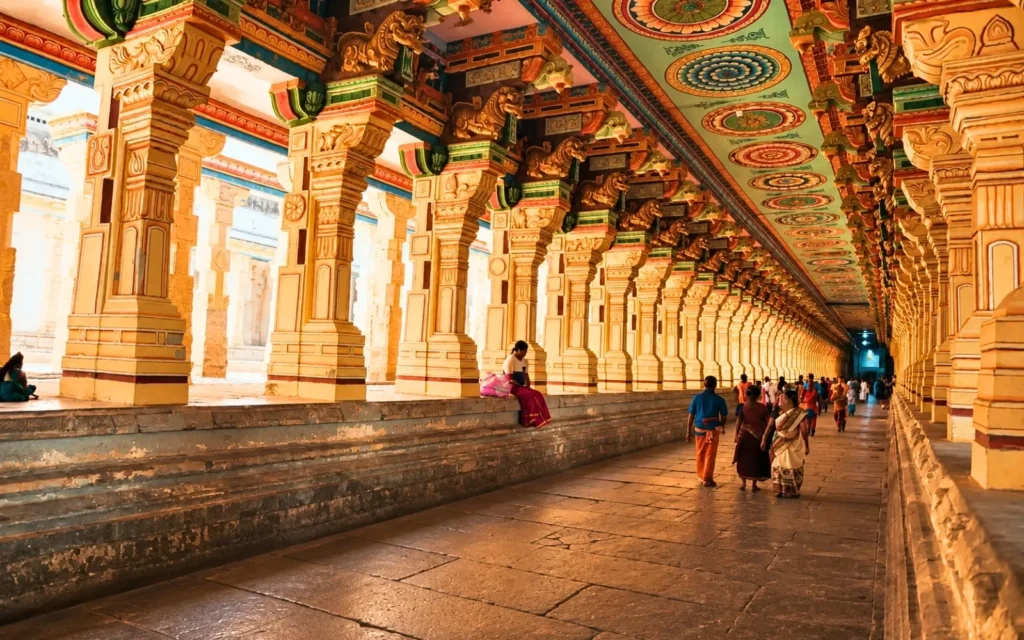 Scenic travel view of Rameswaram, Tamil Nadu, India